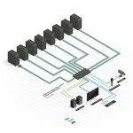 Lindy 39317 Tastatur/Video/Maus (KVM)-Switch Schwarz