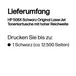 HP 508X Schwarz Original LaserJet Tonerkartusche mit hoher Reichweite