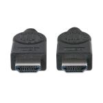 Manhattan High Speed HDMI Kabel, 3D, 4K@30Hz, HDMI Stecker auf Stecker, Geschirmt, Schwarz, 3 m