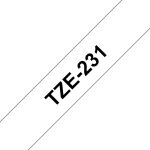 Brother TZE-231 Etiketten erstellendes Band Schwarz auf...