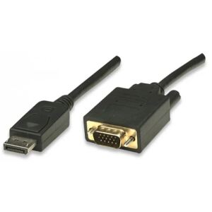 Techly ICOC-DSP-V-018 Videokabel-Adapter 1,8 m VGA (D-Sub) DisplayPort Schwarz