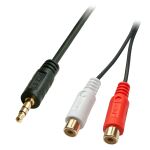 Lindy 35678 Audio-Kabel 0,25 m 2 x RCA 3.5mm Schwarz,...