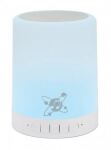 Manhattan Sound Science LED-Bluetooth-Lautsprecher, Kabellose Musikwiedergabe, LED-Licht mit drei Helligkeitsstufen und sechs Farben, integrierte Bedienelemente, MicroSD-Kartenslot, 3,5-mm-Klinkenbuchse