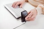 BakkerElkhuizen DXT 3 Maus Büro Beidhändig USB Typ-C Optisch 2400 DPI