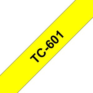 Brother TC-601 Etiketten erstellendes Band Schwarz auf gelb