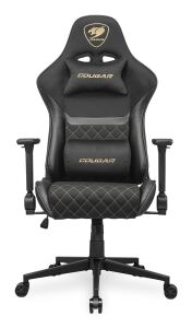 COUGAR Gaming-Stuhl Armor One V2 Gold F, PVC/Stoff, Schwarz