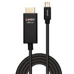 Lindy 40923 Videokabel-Adapter 3 m Mini DisplayPort HDMI Typ A (Standard) Schwarz