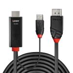 Lindy 41499 Videokabel-Adapter 2 m HDMI + USB Type-A DisplayPort Schwarz