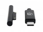 Manhattan Surface Connect auf USB-C Ladekabel, Surface Connect-Stecker auf USB-C-Stecker, 15 V/3 A, 1,8 m, schwarz