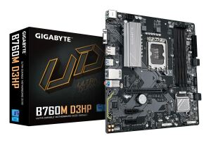 GIGABYTE B760M D3HP Mainboard - Intel Core CPUs der 14. Generation, 4+1+1 Phasen VRM, bis zu 5600 MHz DDR5, 2xPCIe 4.0 M.2, GbE LAN, USB 3.2 Gen 1