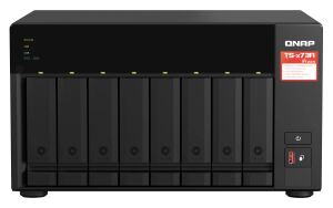 QNAP TS-873A NAS Tower Ryzen Embedded V1500B 8 GB DDR4 0 TB QNAP Turbo System Schwarz