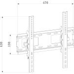 Techly ICA-PLB 231M TV-Halterung 139,7 cm (55") Schwarz
