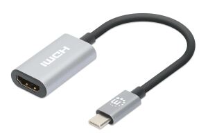 Manhattan 153973 Videokabel-Adapter 0,11 m USB Typ-C HDMI Grau