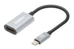 Manhattan 153973 Videokabel-Adapter 0,11 m USB Typ-C HDMI Grau