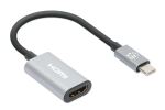 Manhattan 153973 Videokabel-Adapter 0,11 m USB Typ-C HDMI Grau