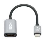 Manhattan 153973 Videokabel-Adapter 0,11 m USB Typ-C HDMI Grau