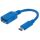 Manhattan SuperSpeed USB-C Anschlusskabel, USB 3.2, Gen1, Typ C-Stecker - Typ A-Buchse, 5 Gbit/s, 15 cm, blau