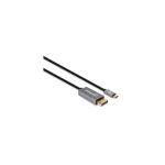 Manhattan 354851 Videokabel-Adapter 3 m USB Typ-C DisplayPort Schwarz, Silber
