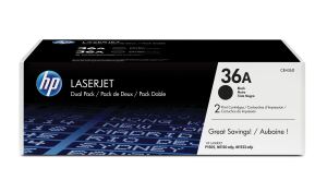 HP 36A 2er-Pack Schwarz Original LaserJet Tonerkartuschen