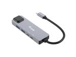 Equip 5-in-1 Multifunktionsadapter, 2,5 GbE, USB-A x 2, USB-C x 1, USB-C, 100W USB PD
