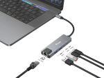 Equip 5-in-1 Multifunktionsadapter, 2,5 GbE, USB-A x 2, USB-C x 1, USB-C, 100W USB PD