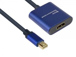 Alcasa MDP-HDMI2 Videokabel-Adapter 0,2 m Mini DisplayPort HDMI Schwarz, Blau