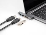 DeLOCK 3 Port Slim USB Hub mit USB Type-C zu 1 x USB 10 Gbps USB Typ-A + 2 x USB 2.0 Typ-A