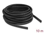 DeLOCK Kunststoff Kabelschutzschlauch in Ovalform flexibel 13,6 x 6,3 mm - Länge 10 m schwarz