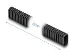 DeLOCK Kunststoff Kabelschutzschlauch in Ovalform flexibel 13,6 x 6,3 mm - Länge 10 m schwarz