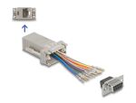 DELOCK D-Sub 9 Pin Buchse zu RJ50 Buchse Montagesatz grau