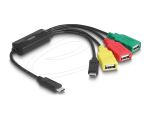 DeLOCK 4 Port USB 2.0 Kabel-Hub mit USB Type-C zu 3 x...