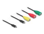 DeLOCK 4 Port USB 2.0 Kabel-Hub mit USB Type-C zu 3 x...