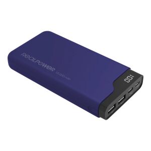 RealPower PB-15000C Navy Blue 15000 mAh Schwarz, Blau
