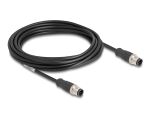 DELOCK M12 Kabel D-kodiert 4 Pin Stecker zu Stecker PVC 5 m