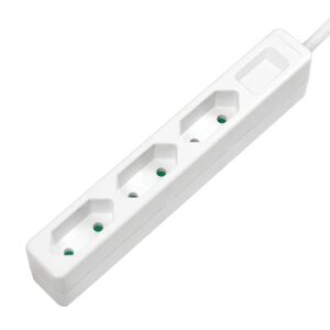 LogiLink LPS229 Verlängerungskabel 1,5 m 3 AC-Ausgänge Drinnen Weiß