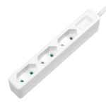 LogiLink LPS229 Verlängerungskabel 1,5 m 3 AC-Ausgänge Drinnen Weiß