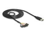 DELOCK USB Kabel TTL 6Pin Pinheader -> A Bu/St 1.80m (5V)