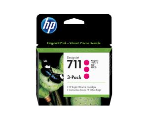 HP 711 3er-Pack Magenta DesignJet Tintenpatronen, 29 ml