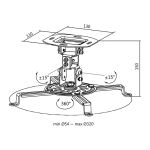 LogiLink BP0057 Projektorhalterung Zimmerdecke Weiß
