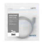 LogiLink CV0132 Videokabel-Adapter 3 m DisplayPort DVI Schwarz