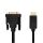 LogiLink CV0132 Videokabel-Adapter 3 m DisplayPort DVI Schwarz