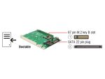 DELOCK SATA Konverter SATA 22Pin -> 67Pin M.2 NGFF 2,5"