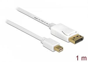 DELOCK Displayport Kabel mini DP -> DP St/St 1.00m weiß 4K