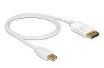DELOCK Displayport Kabel mini DP -> DP St/St 1.00m weiß 4K