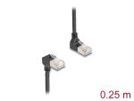 DELOCK RJ45 Netzwerkkabel Cat.6A S/FTP Slim 90° 0,25m...