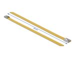DELOCK Edelstahlkabelbinder L 200 x B 7,9 mm gelb 10 Stück