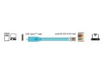 DeLOCK 63914 Serien-Kabel Blau 3 m USB Typ-C RJ45