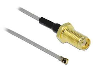 DELOCK Antennenkabel SMA Buchse zum Einbau zu I-PEX Inc. MHF