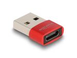 DeLOCK USB 2.0 Adapter USB Typ-A Stecker zu USB Type-C Buchse rot