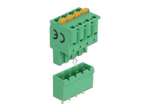 DELOCK Terminalblock Set f. Platine 4 Pin 5,08 mm Rastermaß